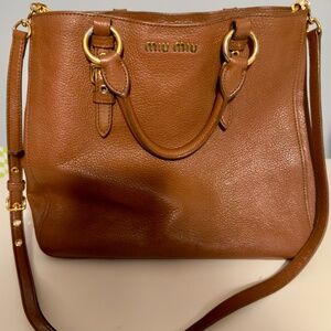 Miu Miu Brown Leather Tote